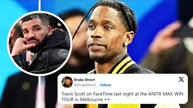 Drake continues his trend of handing out cash at concerts while Travis Scott chooses a digital front-row seat from his phone.